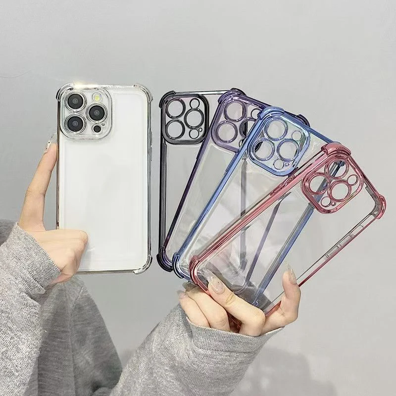 For Infinix Smart 8 Case Infinix Smart 9 Phone Case Smart 7 8 Pro 8 Plus Four Corners Thickening Shookproof Plating back cover