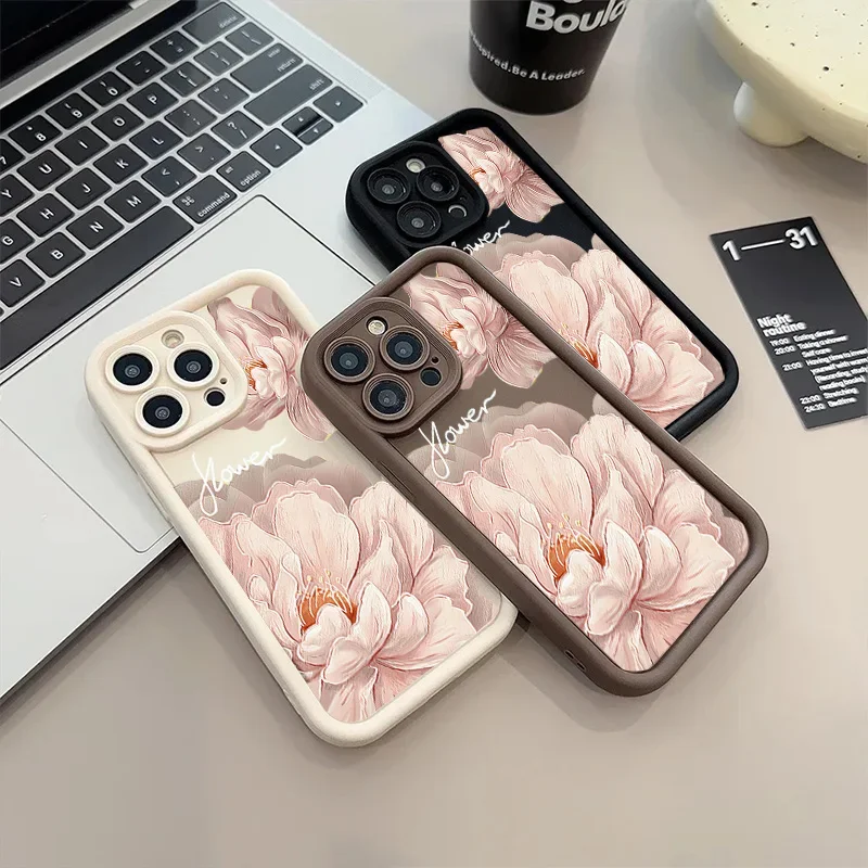 Case for OPPO Reno 13F 12F 11F 7 8 10 11 12 13 Pro 5G Reno 7 4G 5 6 Lite A79 A78 A58 A77 A57 A98 A38 A18 Beautiful Flower Cover