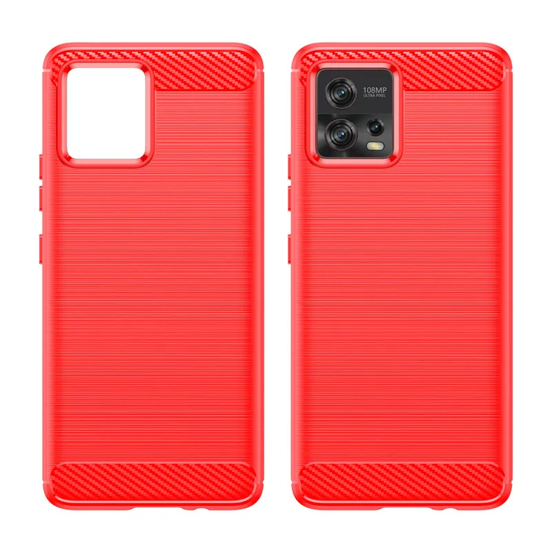 For Motorola Moto G22 G32 G42 G52 G62 G72 G82 Case Silicone Bumper Carbon Fiber TPU Slim Cover For Moto E22 E22i E22S E32 E32S