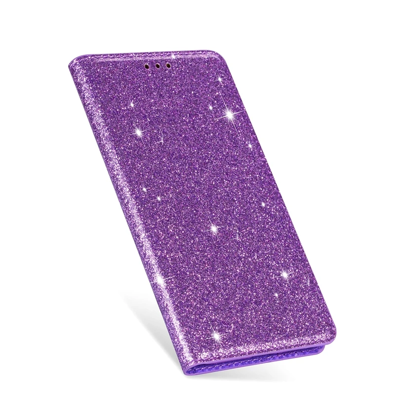 Glitter Wallet Flip Leather Case For Samsung Galaxy S25 Edge S24 FE S23 Plus S22 Ultra A05 A06 A07 A15 A16 A17 A26 A36 A55 A56