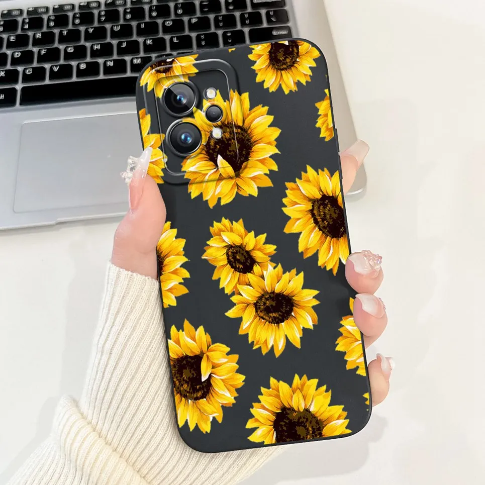 Love Heart Girly Phone Cover For Realme GT2 Pro Case Realme GT Neo2 GT2 GT Neo 3T Funda Soft Matte Silicone Lens Protection Capa