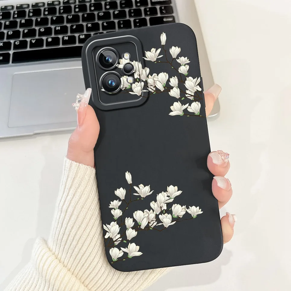 Love Heart Girly Phone Cover For Realme GT2 Pro Case Realme GT Neo2 GT2 GT Neo 3T Funda Soft Matte Silicone Lens Protection Capa