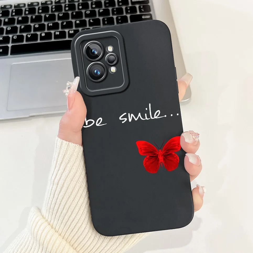 Love Heart Girly Phone Cover For Realme GT2 Pro Case Realme GT Neo2 GT2 GT Neo 3T Funda Soft Matte Silicone Lens Protection Capa