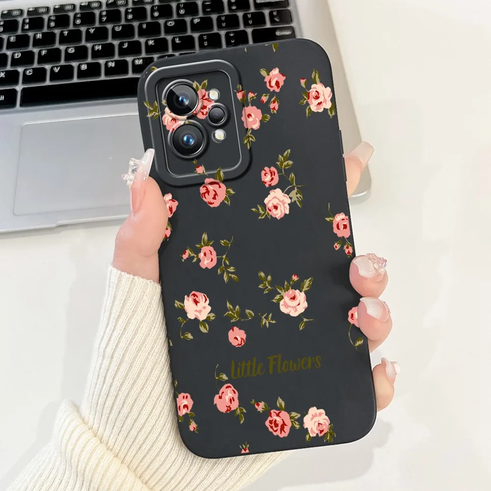 Love Heart Girly Phone Cover For Realme GT2 Pro Case Realme GT Neo2 GT2 GT Neo 3T Funda Soft Matte Silicone Lens Protection Capa
