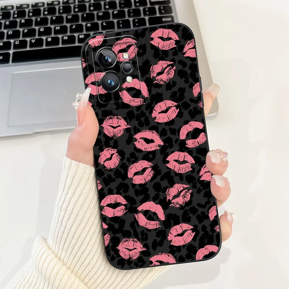 Love Heart Girly Phone Cover For Realme GT2 Pro Case Realme GT Neo2 GT2 GT Neo 3T Funda Soft Matte Silicone Lens Protection Capa