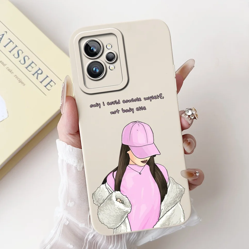Love Heart Girly Phone Cover For Realme GT2 Pro Case Realme GT Neo2 GT2 GT Neo 3T Funda Soft Matte Silicone Lens Protection Capa
