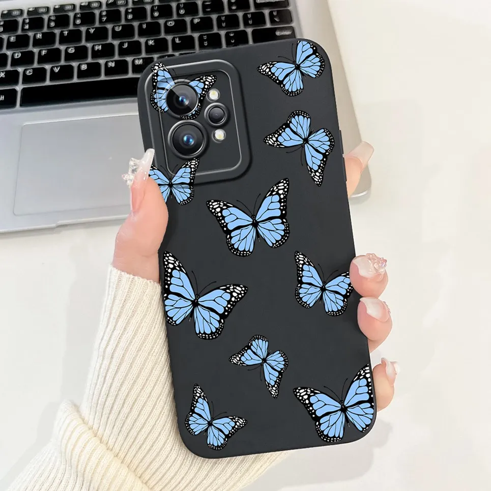 Love Heart Girly Phone Cover For Realme GT2 Pro Case Realme GT Neo2 GT2 GT Neo 3T Funda Soft Matte Silicone Lens Protection Capa