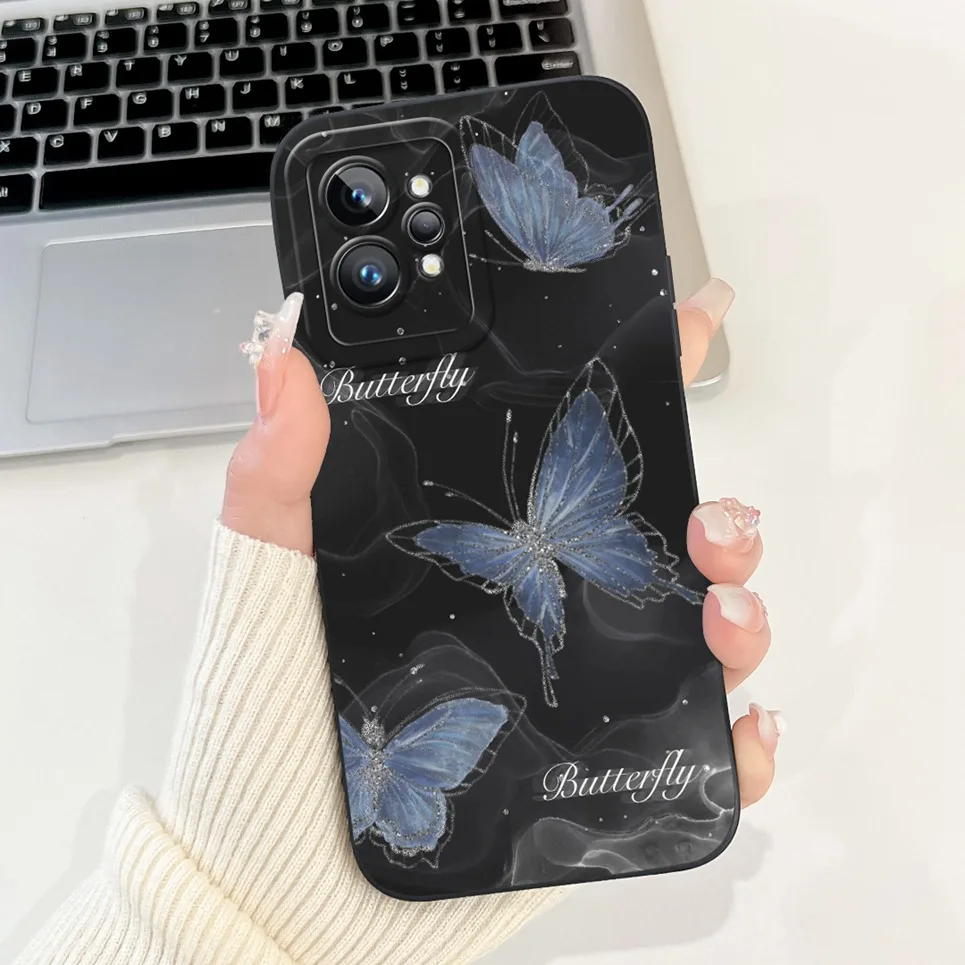 Love Heart Girly Phone Cover For Realme GT2 Pro Case Realme GT Neo2 GT2 GT Neo 3T Funda Soft Matte Silicone Lens Protection Capa