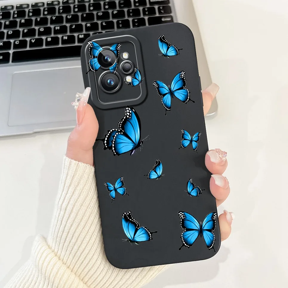 Love Heart Girly Phone Cover For Realme GT2 Pro Case Realme GT Neo2 GT2 GT Neo 3T Funda Soft Matte Silicone Lens Protection Capa