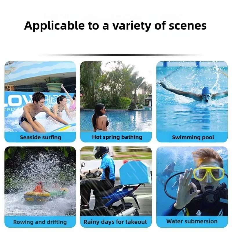 Transparent Waterproof Phone Pouch Under 7.2 Inches Touch Screen Swimming Rafting Waterproof Case with Lanyard Sealed Bag