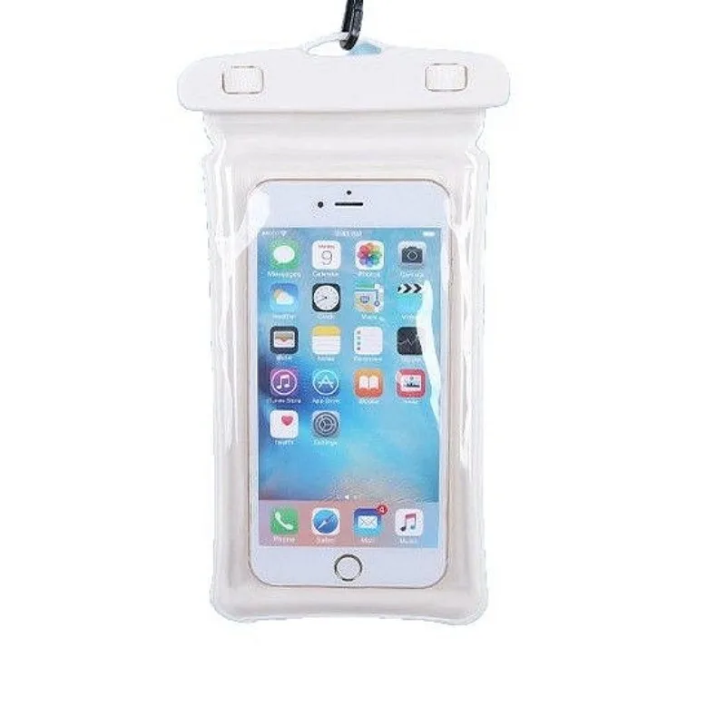 Transparent Waterproof Phone Pouch Under 7.2 Inches Touch Screen Swimming Rafting Waterproof Case with Lanyard Sealed Bag
