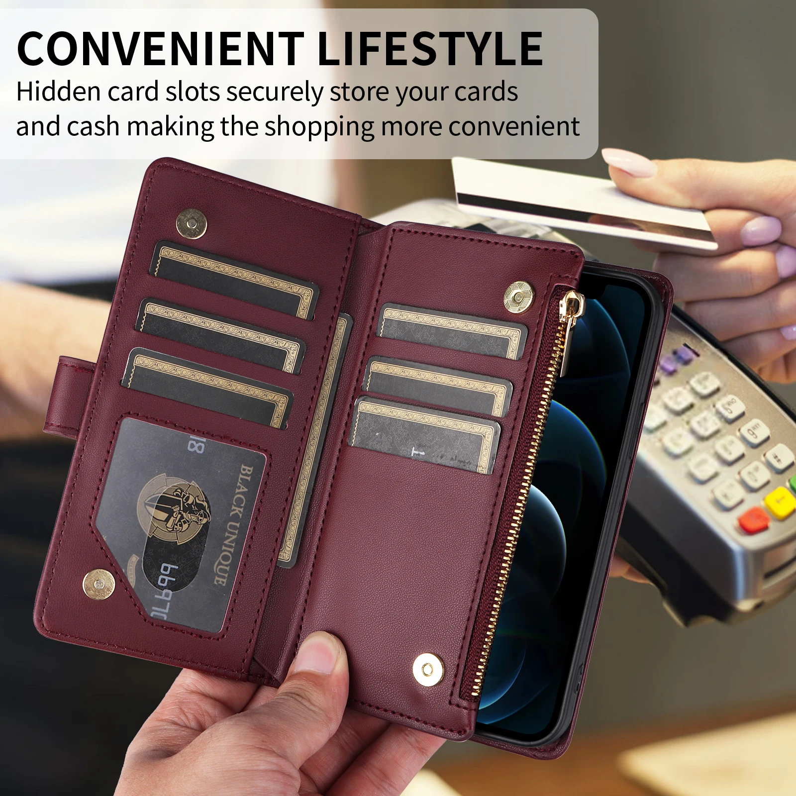 Crossbody Cards Solt Wallet Leather Zipper Bag Case For Samsung Galaxy S26 Ultra S25 S23 Plus A55 A15 A35 Book Lanyard Strap