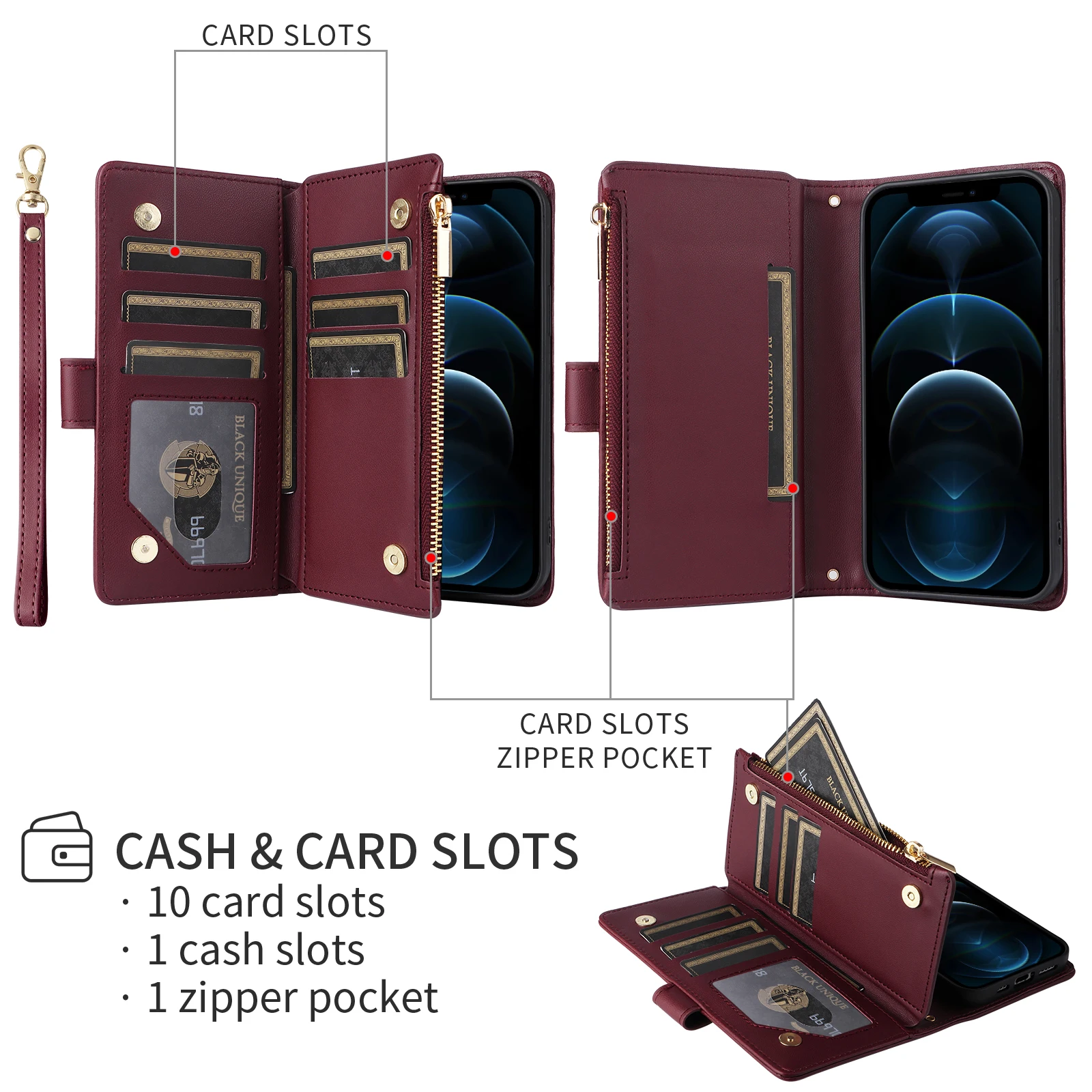 Crossbody Cards Solt Wallet Leather Zipper Bag Case For Samsung Galaxy S26 Ultra S25 S23 Plus A55 A15 A35 Book Lanyard Strap