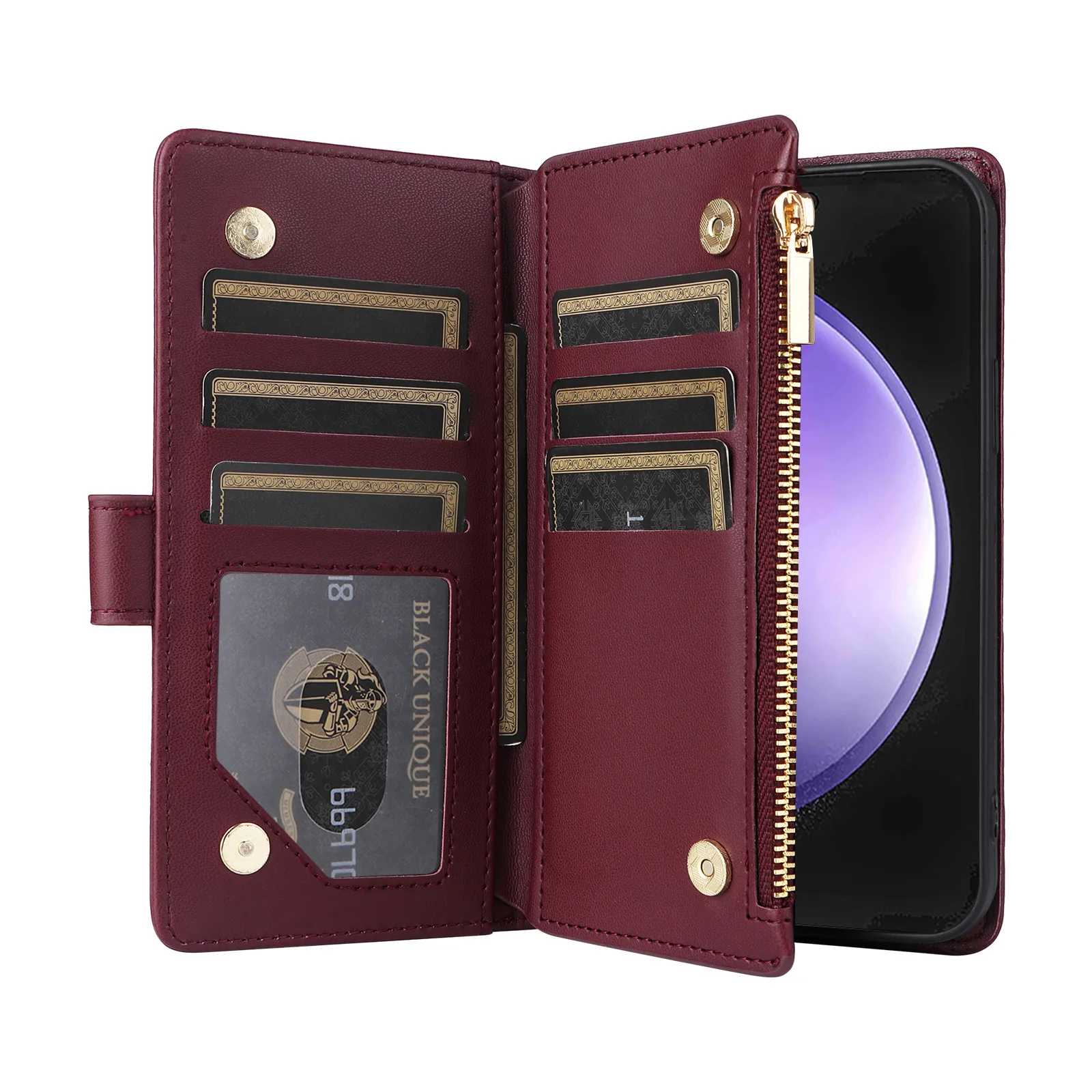 Crossbody Cards Solt Wallet Leather Zipper Bag Case For Samsung Galaxy S26 Ultra S25 S23 Plus A55 A15 A35 Book Lanyard Strap