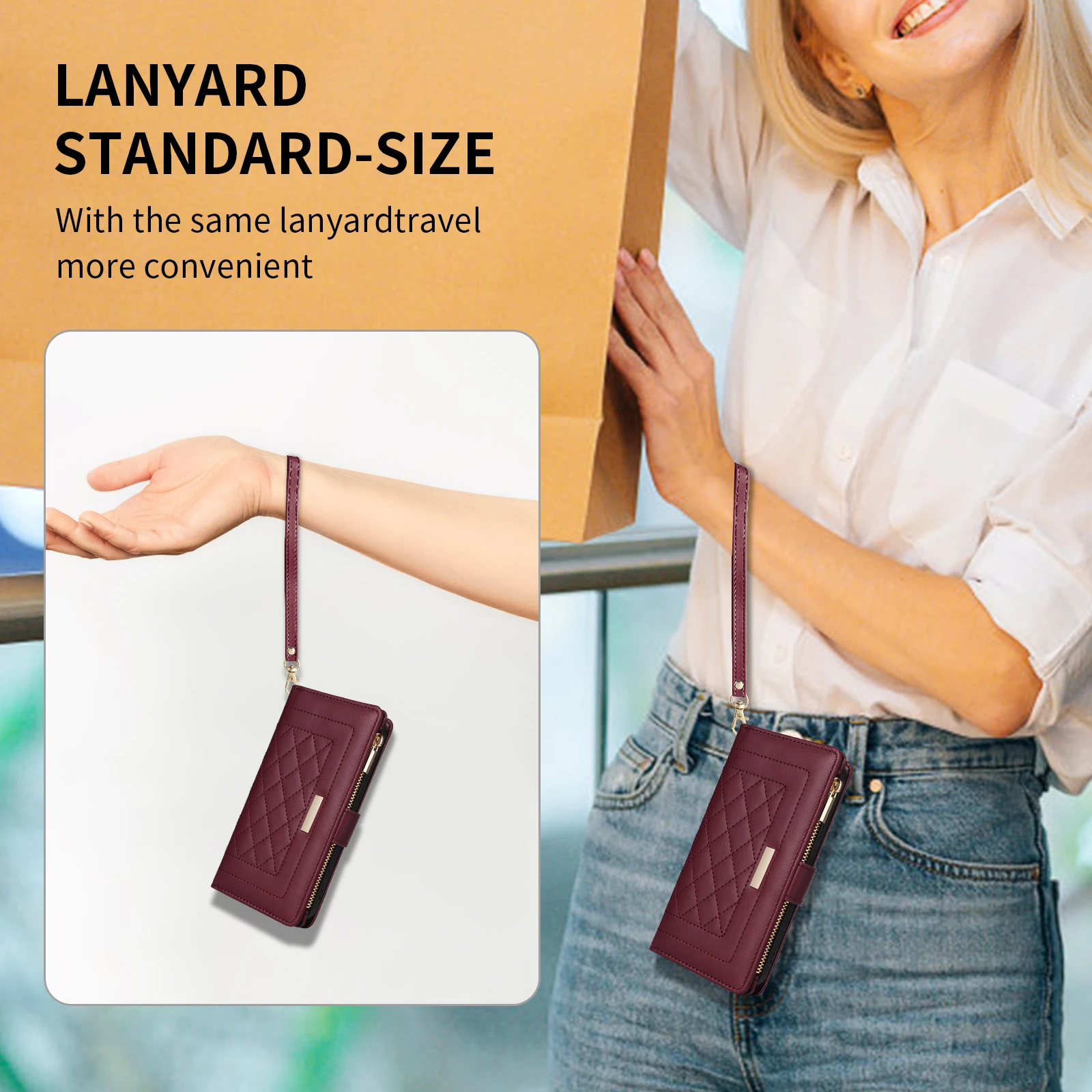 Crossbody Cards Solt Wallet Leather Zipper Bag Case For Samsung Galaxy S26 Ultra S25 S23 Plus A55 A15 A35 Book Lanyard Strap