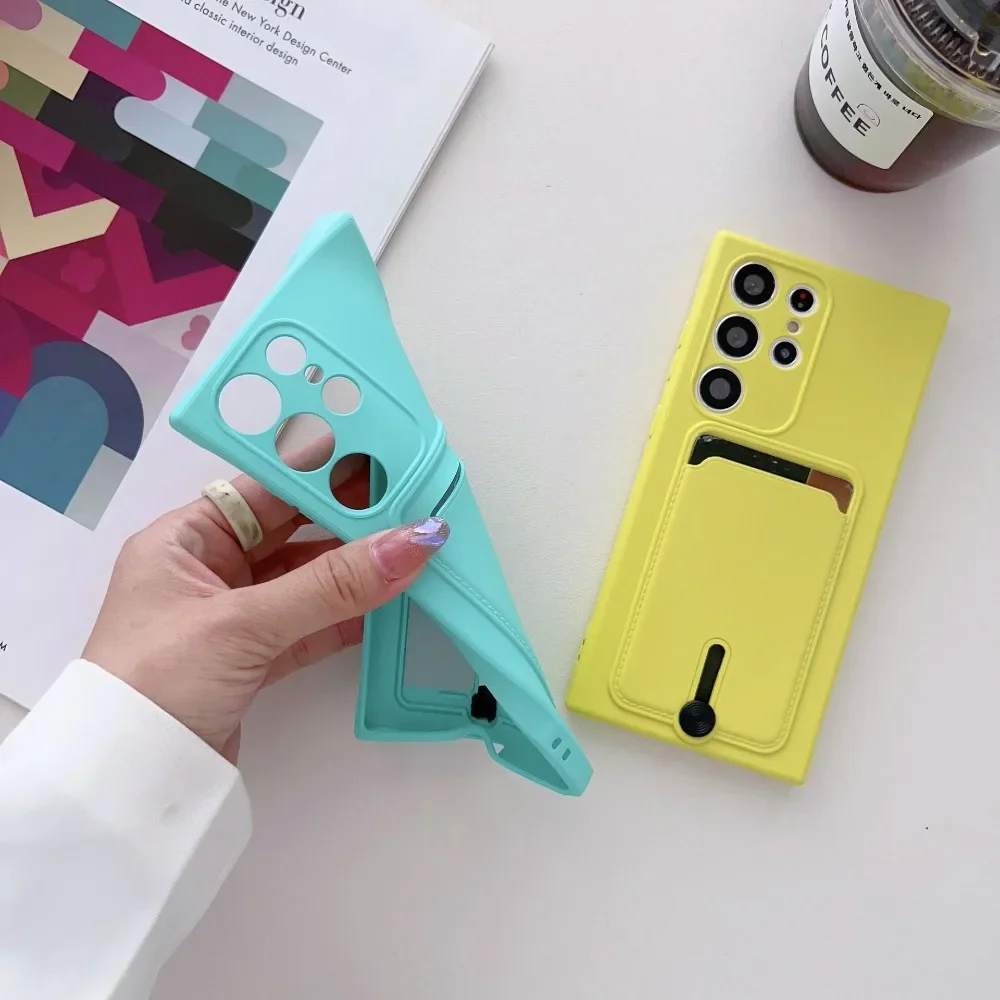 Wallet Card Holder Phone Case For Samsung Galaxy S25 Ultra S24 S23 S21 S20 FE S22+ Plus A72 A55 A53 A52S A52 A35 A33 A23 A22 5G