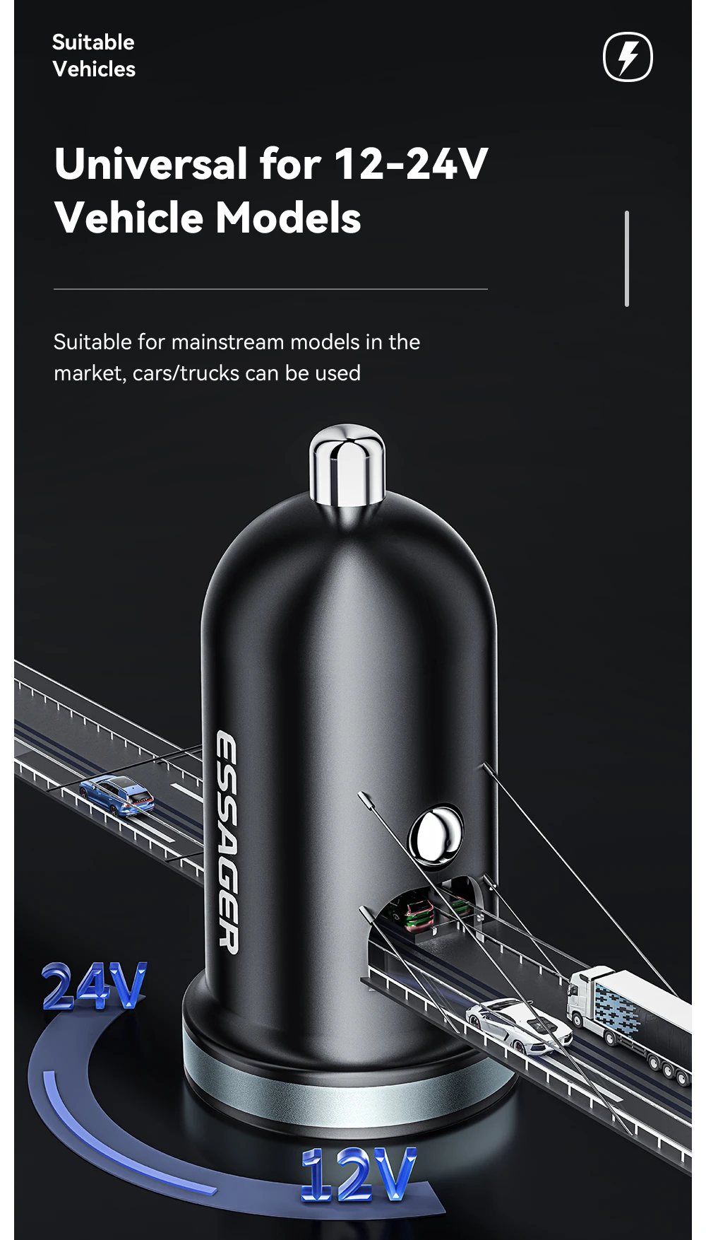 Essager 30W USB Car Charger Quick Charge 4.0 3.0 FCP SCP USB PD For Xiaomi iPhone 12 13 14 Pro Fast Charging Car Phone C Charger