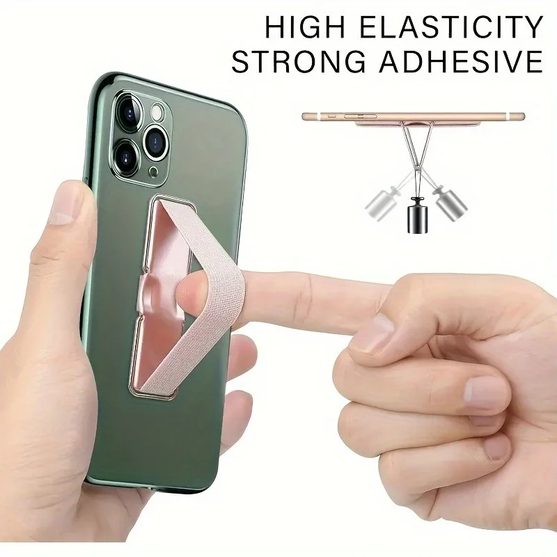 Finger Grip Mobile Phone Stand for IPhone Universal Wrist Band Phone Holder for Samsung Xiaomi Push Back Sticked Socket Bracket
