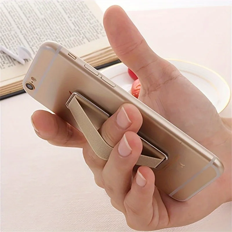 Finger Grip Mobile Phone Stand for IPhone Universal Wrist Band Phone Holder for Samsung Xiaomi Push Back Sticked Socket Bracket
