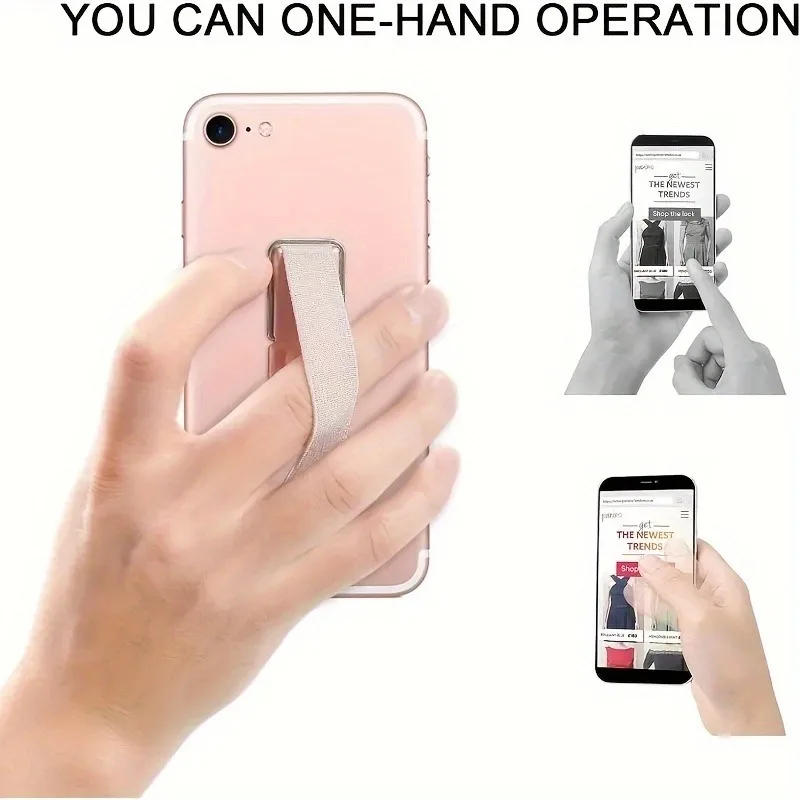 Finger Grip Mobile Phone Stand for IPhone Universal Wrist Band Phone Holder for Samsung Xiaomi Push Back Sticked Socket Bracket