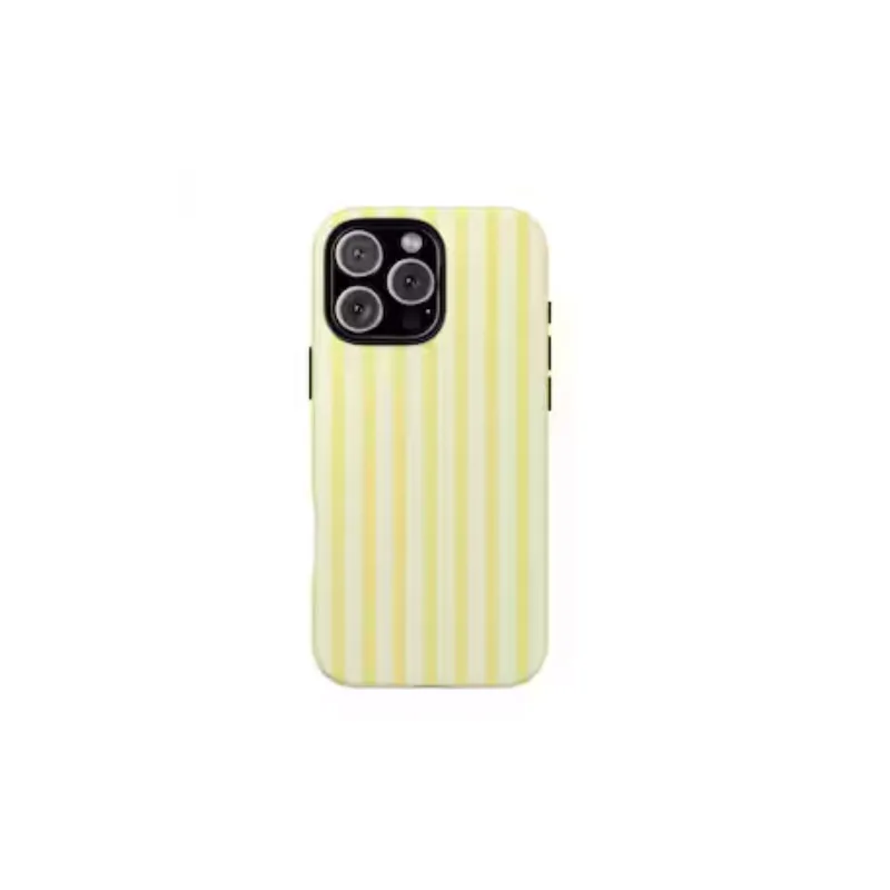 Butter Yellow Striped Phone Case Coquette Girly Summer IPhone 17 16 15 14 13 12 11 Pro Max Plus Mobile Phones Iphone 17 Cover