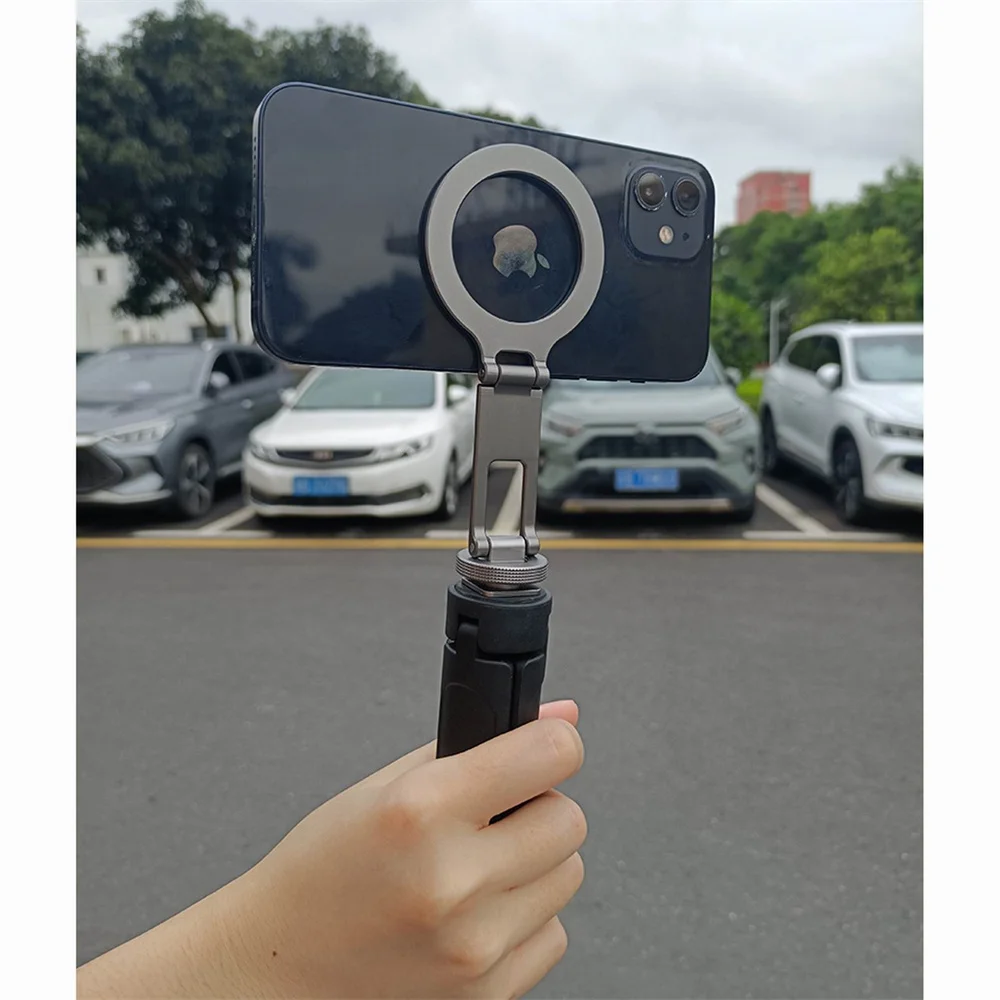 NEW Magnetic Cold Shoe Phone Holder Adapter with 1/4" Screw Magsafe Phone Tripod Mount for iPhone 16-12 DSLR Camera Monitor