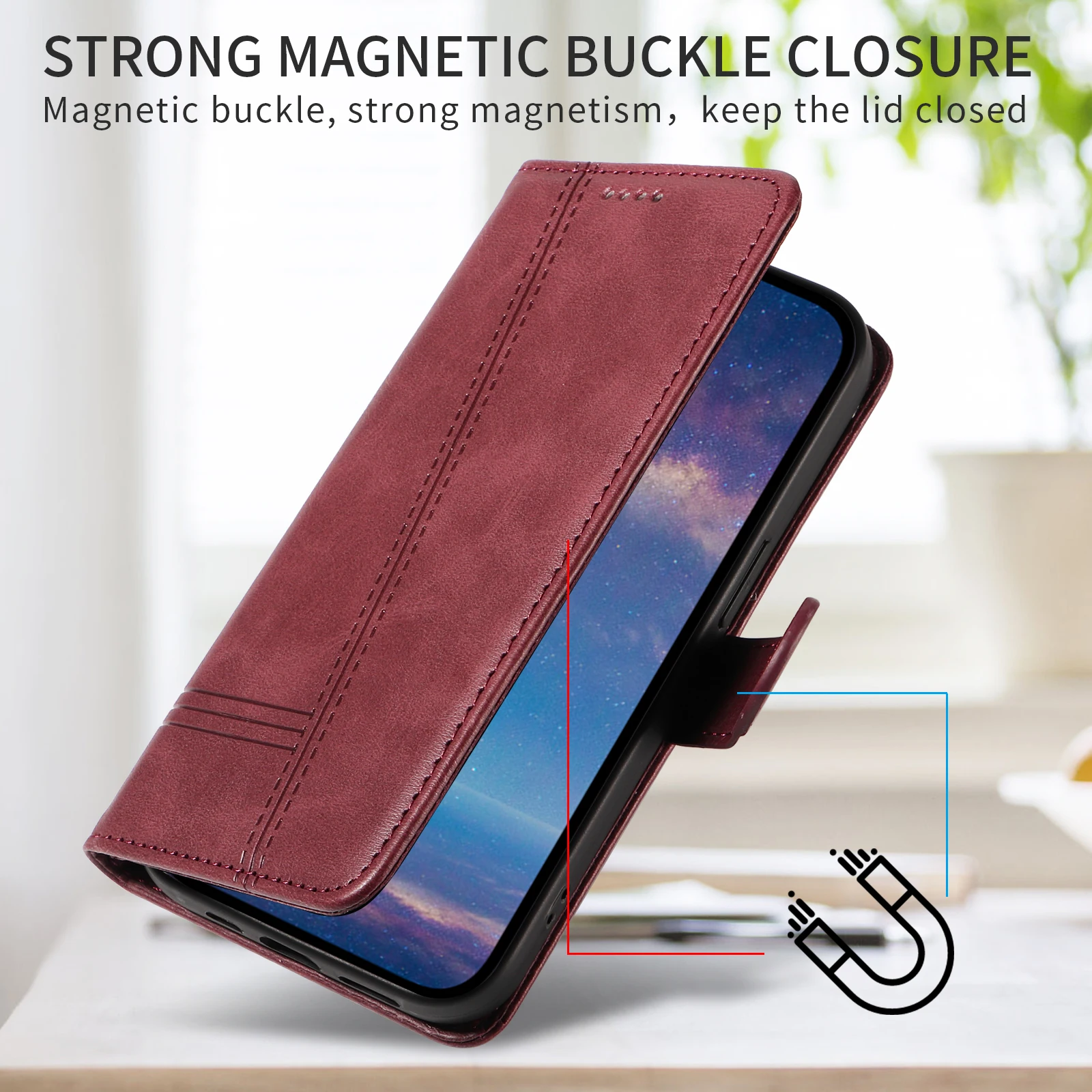 Leather Case For Huawei Honor 200 Pro 90 Smart 5G 70 50 Lite X8 4G X7 X7A X7B X7C X6 X6A X6B X5B Plus Magic 6 5 Cover Wallet