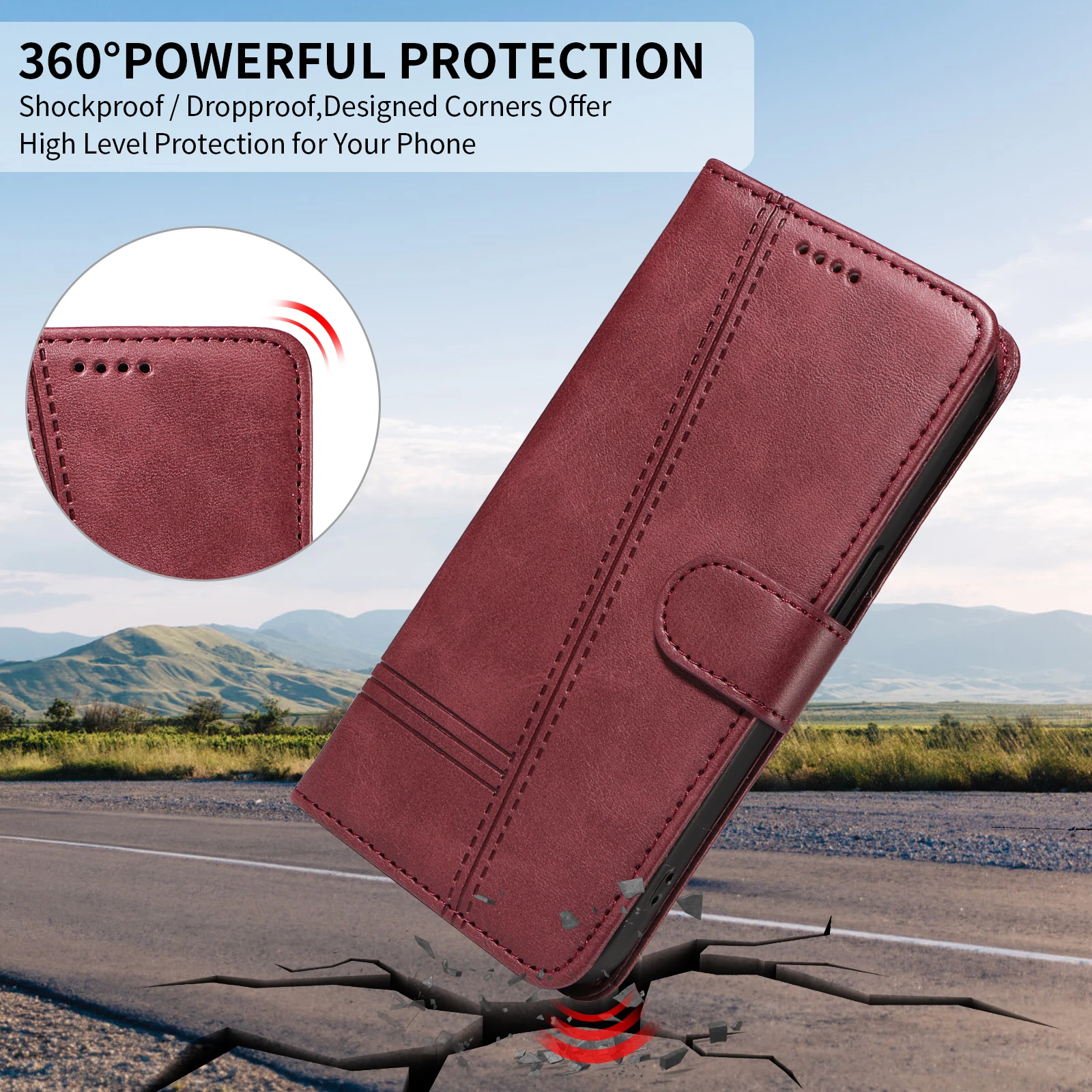 Leather Case For Huawei Honor 200 Pro 90 Smart 5G 70 50 Lite X8 4G X7 X7A X7B X7C X6 X6A X6B X5B Plus Magic 6 5 Cover Wallet
