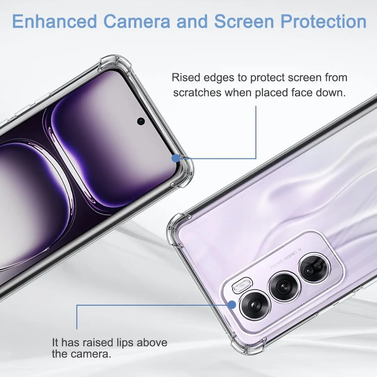 Four-Corners Shockproof TPU Case for OPPO Reno 12 Pro 5G Protective Cover Clear Capa Fundas Coque