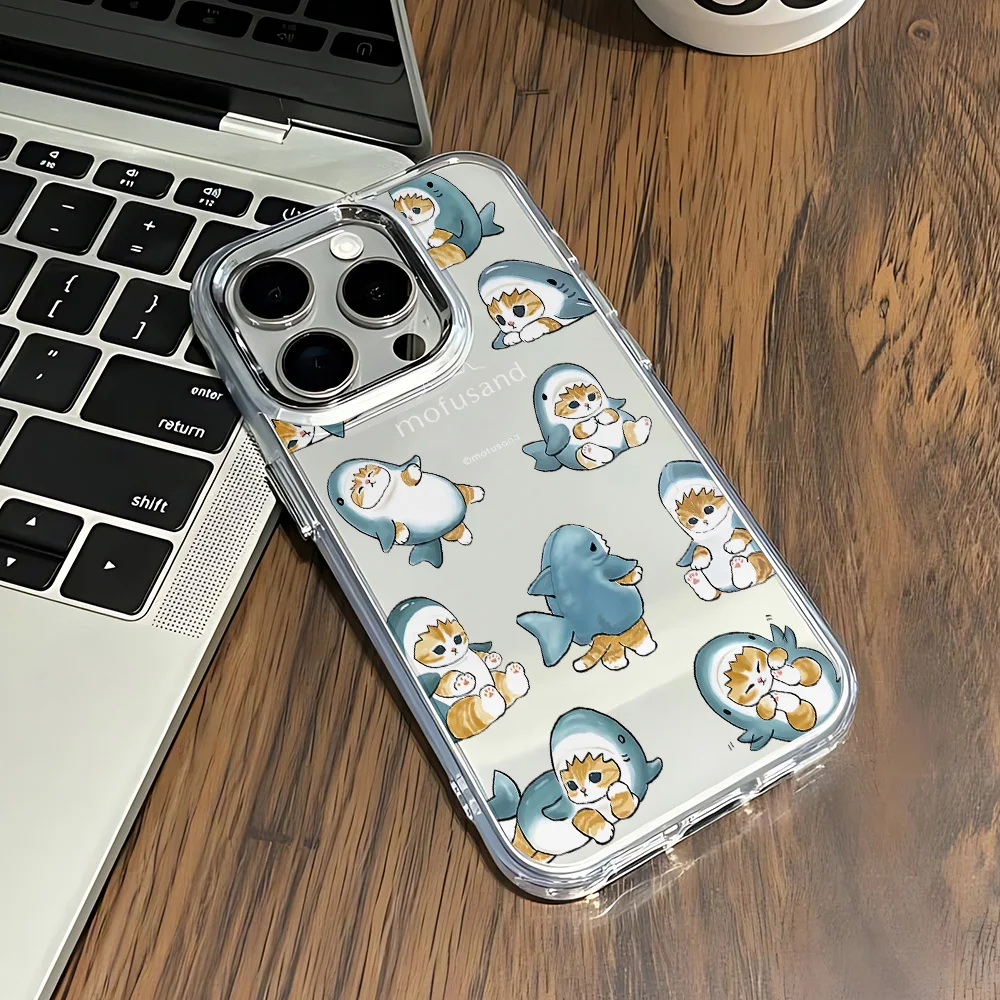 New Cute M-mofusands Cat Phone Case For Google Pixel 10 9 8 7 8A 9A XL Pro 4G 5G Transparent Soft Silicone TPU Back Cover