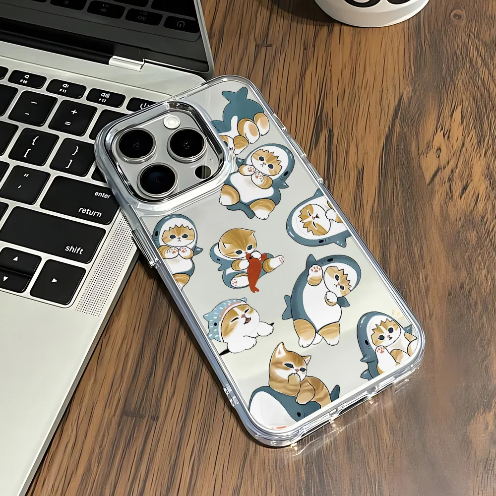 New Cute M-mofusands Cat Phone Case For Google Pixel 10 9 8 7 8A 9A XL Pro 4G 5G Transparent Soft Silicone TPU Back Cover