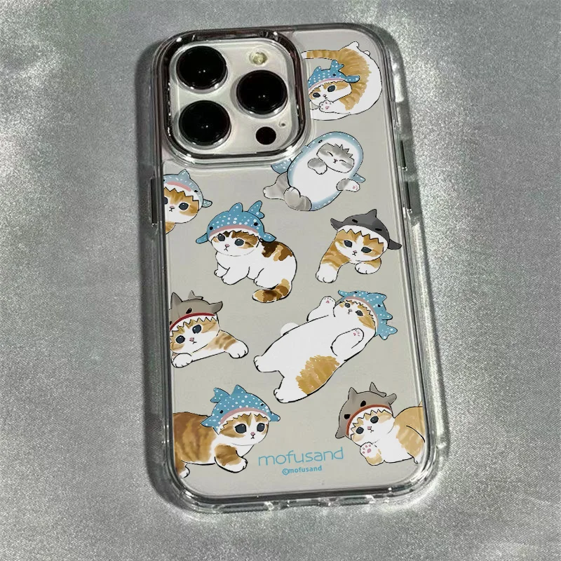 New Cute M-mofusands Cat Phone Case For Google Pixel 10 9 8 7 8A 9A XL Pro 4G 5G Transparent Soft Silicone TPU Back Cover