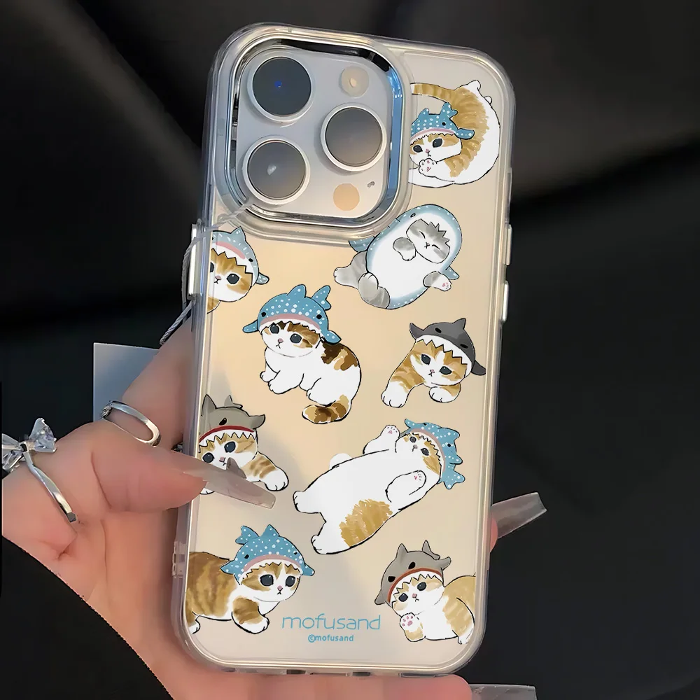 New Cute M-mofusands Cat Phone Case For Google Pixel 10 9 8 7 8A 9A XL Pro 4G 5G Transparent Soft Silicone TPU Back Cover