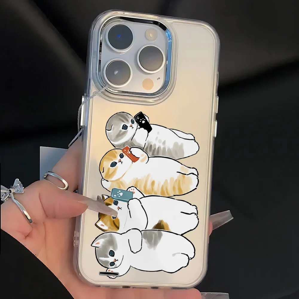 New Cute M-mofusands Cat Phone Case For Google Pixel 10 9 8 7 8A 9A XL Pro 4G 5G Transparent Soft Silicone TPU Back Cover