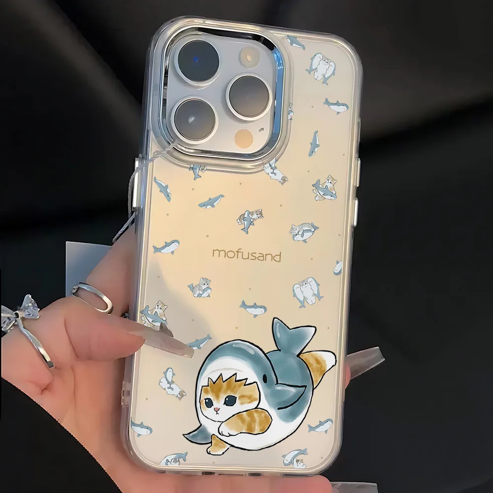 New Cute M-mofusands Cat Phone Case For Google Pixel 10 9 8 7 8A 9A XL Pro 4G 5G Transparent Soft Silicone TPU Back Cover