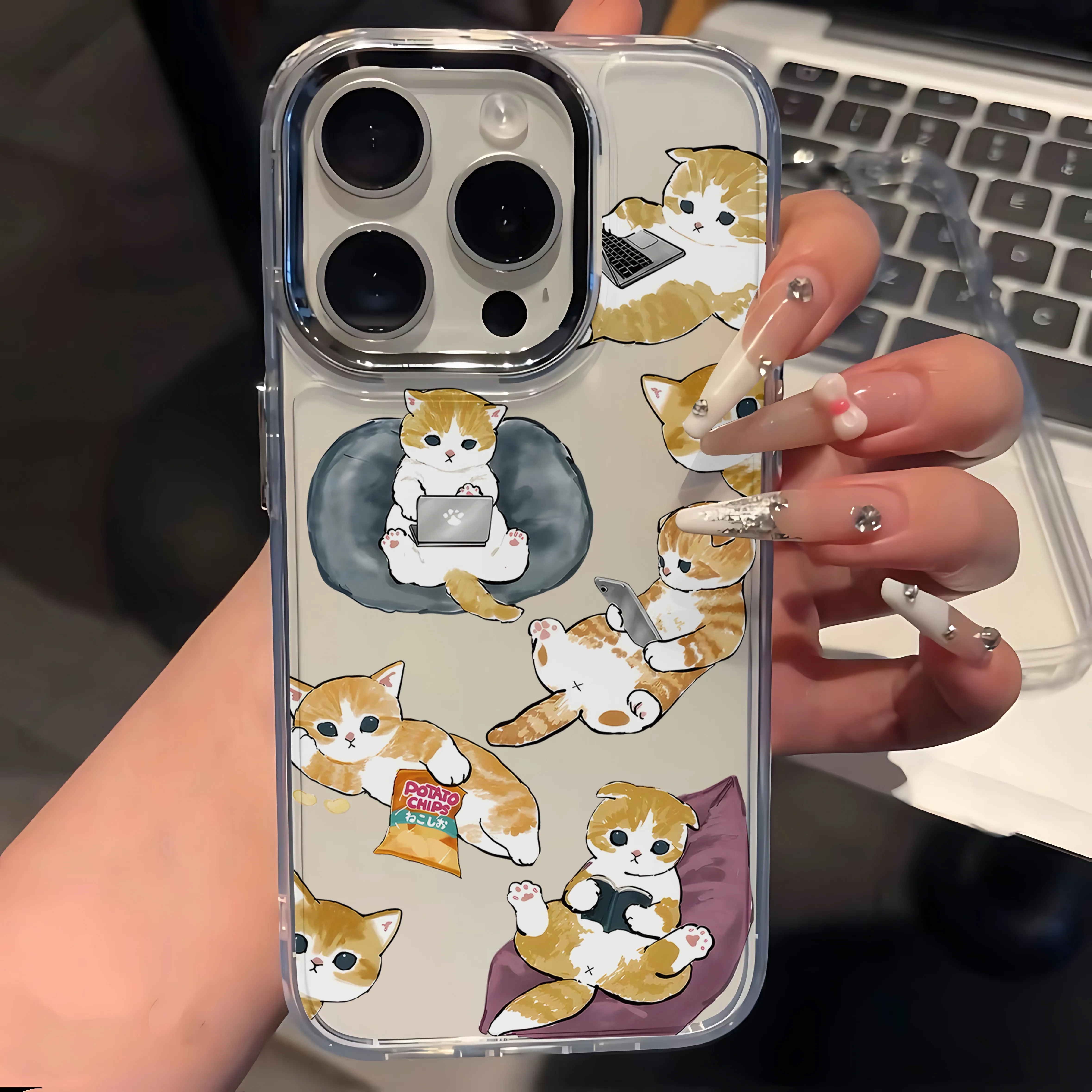 New Cute M-mofusands Cat Phone Case For Google Pixel 10 9 8 7 8A 9A XL Pro 4G 5G Transparent Soft Silicone TPU Back Cover