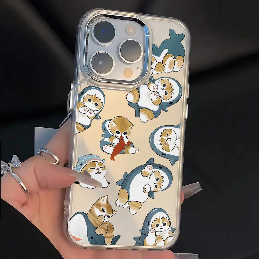 New Cute M-mofusands Cat Phone Case For Google Pixel 10 9 8 7 8A 9A XL Pro 4G 5G Transparent Soft Silicone TPU Back Cover