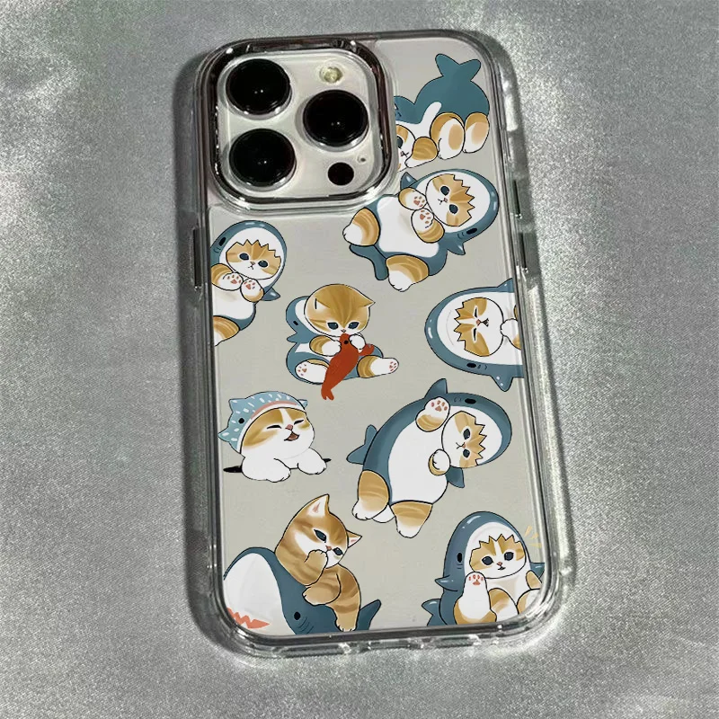 New Cute M-mofusands Cat Phone Case For Google Pixel 10 9 8 7 8A 9A XL Pro 4G 5G Transparent Soft Silicone TPU Back Cover