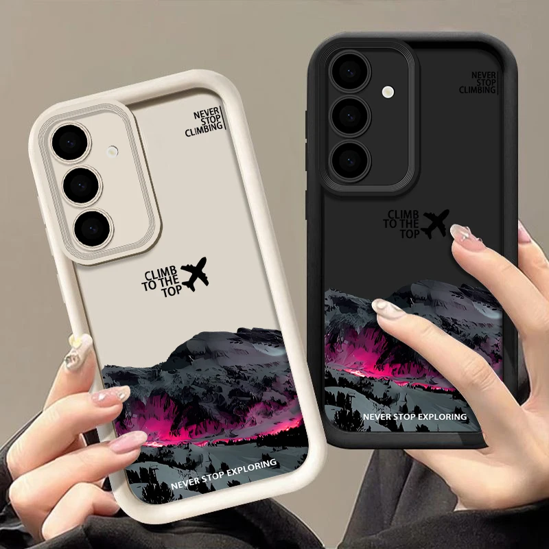 Dark Snow Mountain Case For Samsung Galaxy S25 S26 S24 Ultra S23 S22 S21 FE A17 A37 A57 A15 A16 A26 A35 A36 A54 A55 A56 5G Capa