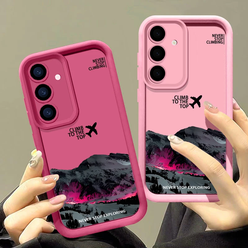 Dark Snow Mountain Case For Samsung Galaxy S25 S26 S24 Ultra S23 S22 S21 FE A17 A37 A57 A15 A16 A26 A35 A36 A54 A55 A56 5G Capa