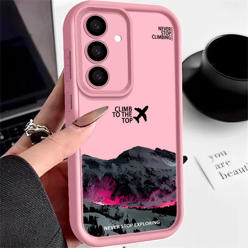 Dark Snow Mountain Case For Samsung Galaxy S25 S26 S24 Ultra S23 S22 S21 FE A17 A37 A57 A15 A16 A26 A35 A36 A54 A55 A56 5G Capa