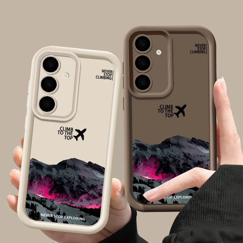 Dark Snow Mountain Case For Samsung Galaxy S25 S26 S24 Ultra S23 S22 S21 FE A17 A37 A57 A15 A16 A26 A35 A36 A54 A55 A56 5G Capa