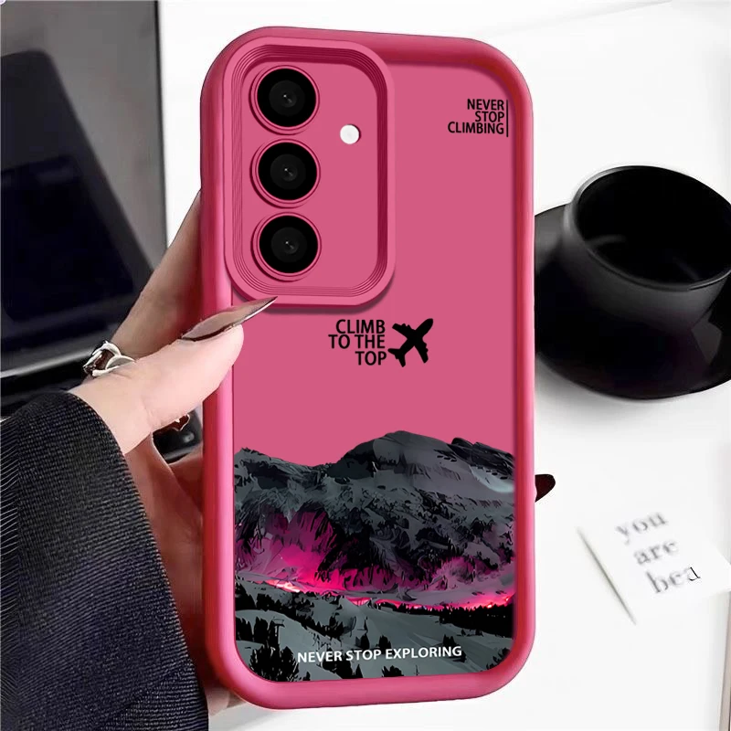 Dark Snow Mountain Case For Samsung Galaxy S25 S26 S24 Ultra S23 S22 S21 FE A17 A37 A57 A15 A16 A26 A35 A36 A54 A55 A56 5G Capa