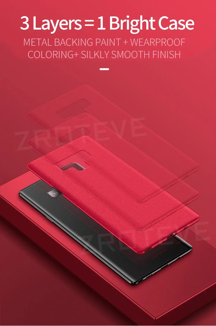 For Samsung Note9 Case ZROTEVE Ultra Slim Hard PC Matte Cover For Samsung Galaxy Note 9 Shockproof Phone Cases