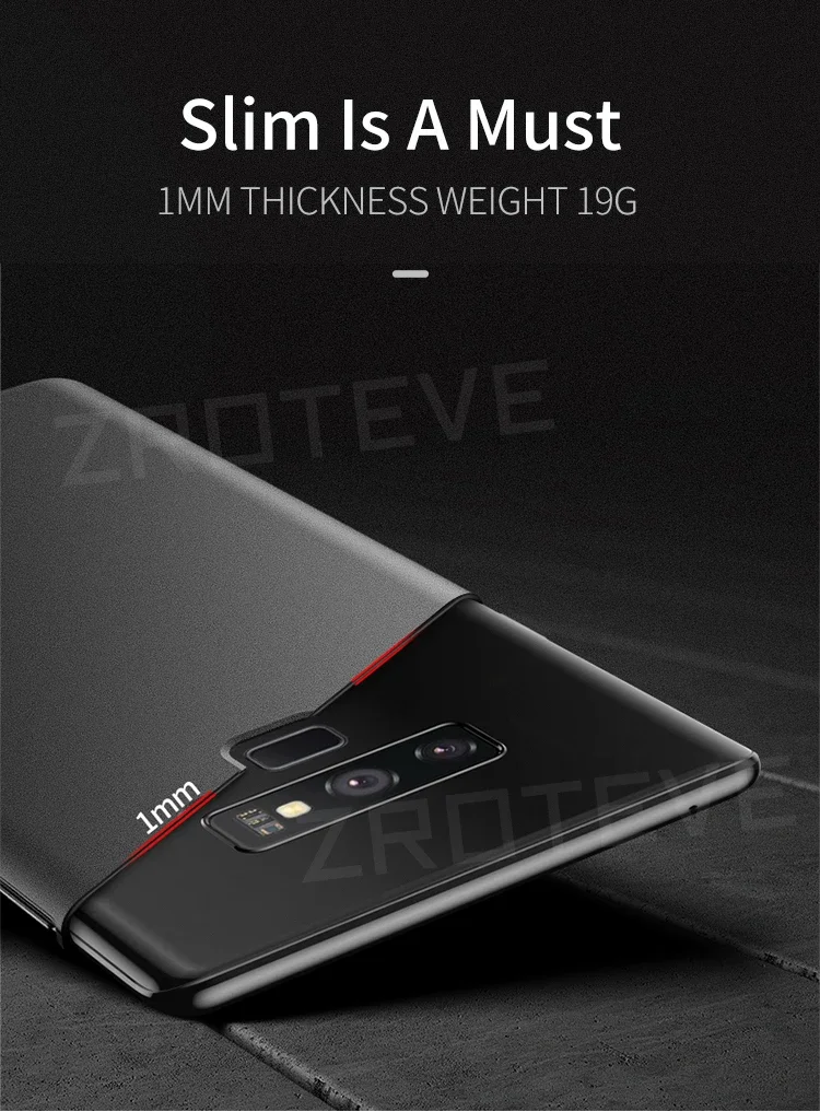 For Samsung Note9 Case ZROTEVE Ultra Slim Hard PC Matte Cover For Samsung Galaxy Note 9 Shockproof Phone Cases