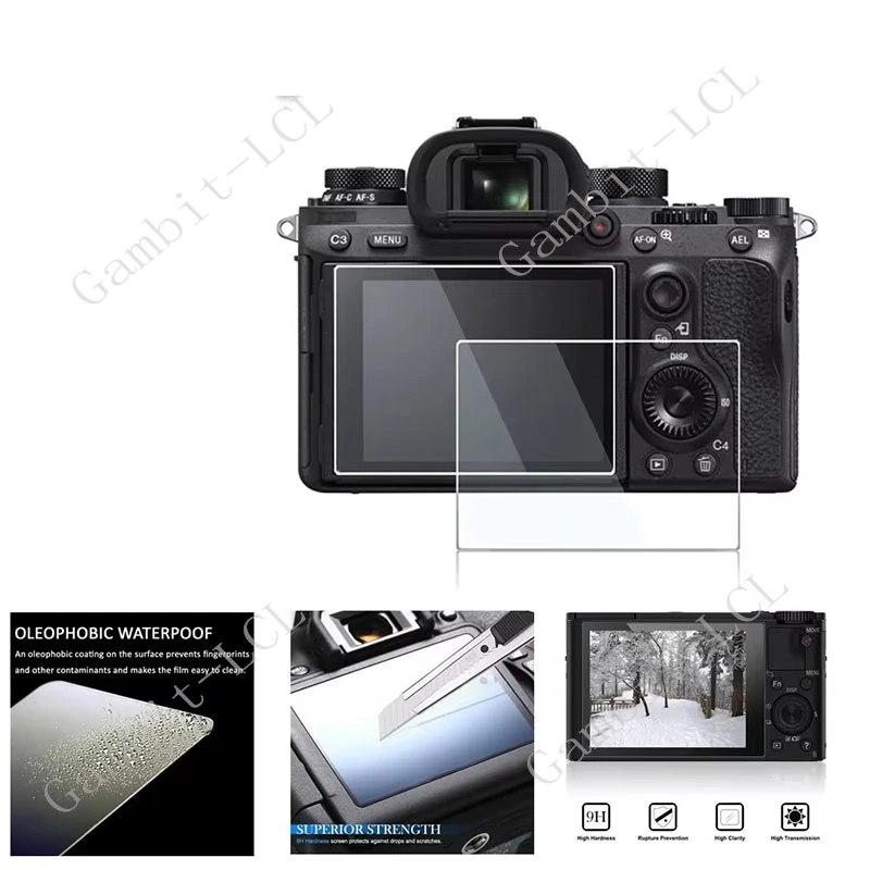 2PCS Tempered Glass For Sony Alpha 6700 ILCE-6700 A6700 A6400 A6300 A6000 A5000 Camera LCD Display Screen Protector Film Cover
