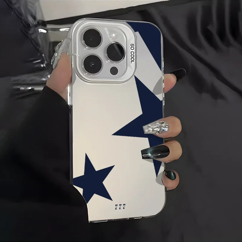 New Stars Lucky Angel Number Phone Case For IPhone 16 15 14 13 12 11 Mini Pro Max X XR XSMAX 8 7 Plus Anti Fall Matte Back Cover