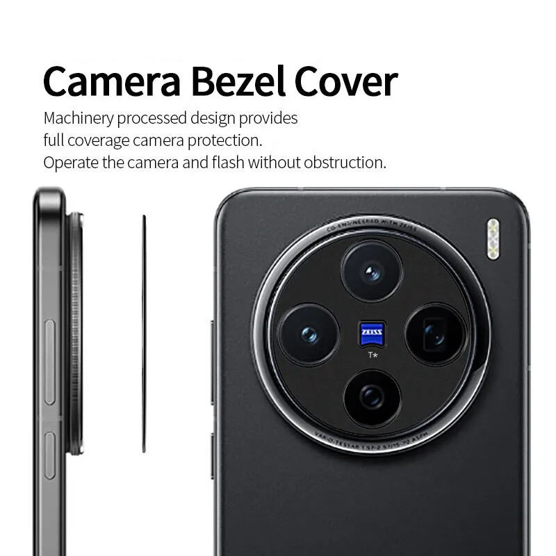 Aluminum Metal Rear Camera Lens Glass for vivo X200 Pro Mini Lens Screen Protector Full Cover Glass Lens Ring Film vivo X200Pro
