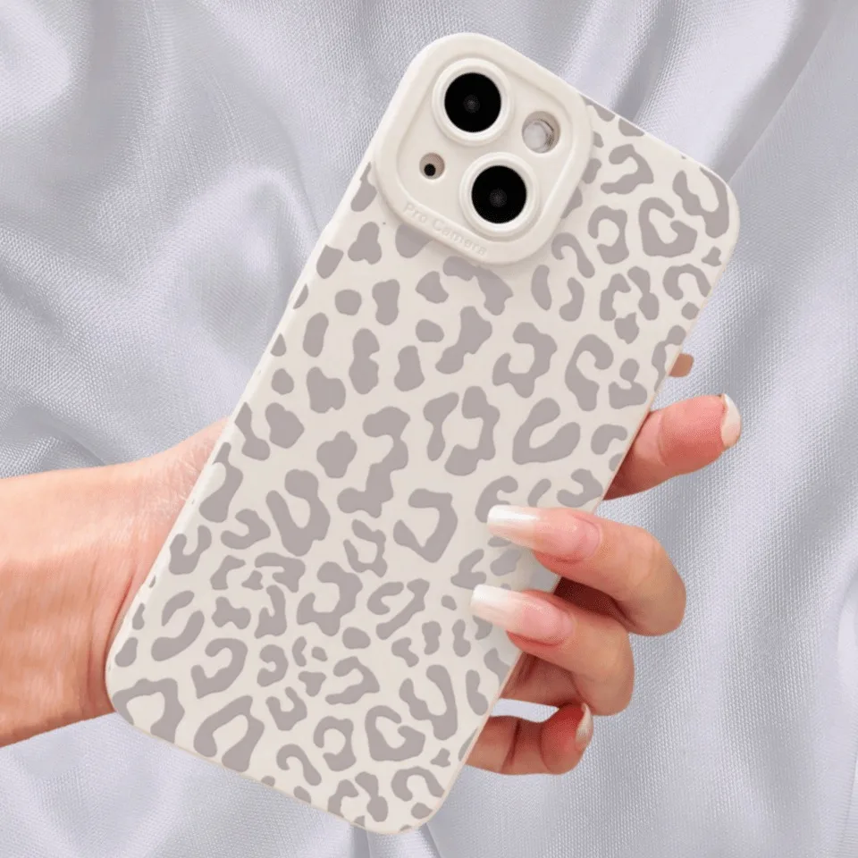Animal Minimalist Gray Leopard Print Case For Samsung Galaxy S26 A56 A16 A35 A55 A34 A54 S25 Ultra S24 FE S23 Plus S22 S21 Cover
