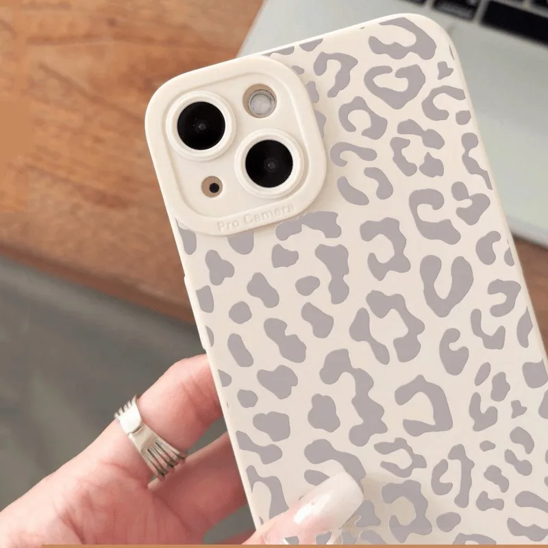 Animal Minimalist Gray Leopard Print Case For Samsung Galaxy S26 A56 A16 A35 A55 A34 A54 S25 Ultra S24 FE S23 Plus S22 S21 Cover